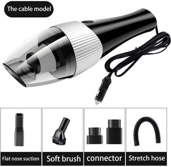 150W Auto Stofzuiger Draadloze Handheld Stofzuiger 12V Draagbare Mini Auto Stofzuiger Voor Auto Hoge Zuigkracht nat En Droog wit