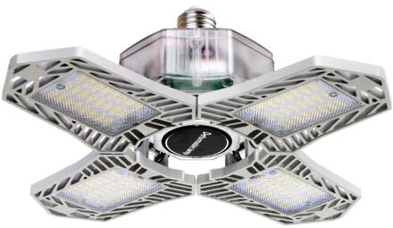 150W Led Garage Licht 360 Graden Vervormbare Plafond Verlichting Voor Thuis Magazijn Workshop Vouwen Vervorming Lamp 15000Lm Lampen 1stk zilver