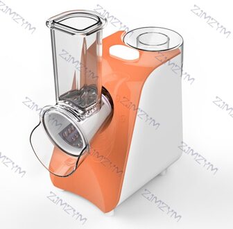 150W Multifunctionele Elektrische Salade Fruit Slicer Cutter Wortel Aardappel Chopper Groenten Rasp Snijmachine Keuken Tol oranje