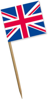 150x stuks Engeland prikkers 10 cm - Cocktailprikkers met Engelse vlag