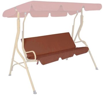 150X150X10Cm 3 Seat Swing Luifels Zitkussen Cover Set Patio Swing Stoel Hangmat Vervanging Waterdicht tuin koffie