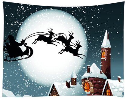 150X230Cm Kerst Wandtapijt Huis Muur Opknoping Doek Achtergrond Doek Xmas Home Decoratie Sprei Muur Tapijt B