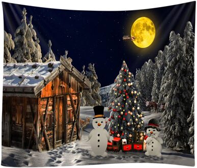 150X230Cm Kerst Wandtapijt Huis Muur Opknoping Doek Achtergrond Doek Xmas Home Decoratie Sprei Muur Tapijt