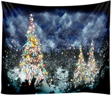 150X230Cm Kerst Wandtapijt Huis Muur Opknoping Doek Achtergrond Doek Xmas Home Decoratie Sprei Muur Tapijt