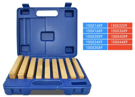 150X9 Mm 18 Pcs Precisie Parallel Set, Parallelliteit: 0.01 Mm, parallel Block Gauge Set