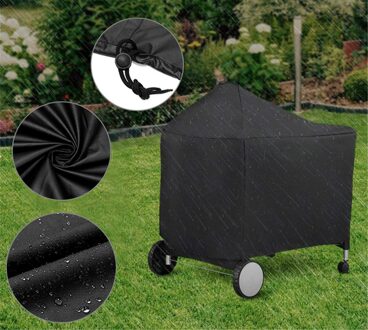 152x76x122 cm Zwart Barbeque BBQ Grill Cover voor Opbergtas 22-Inch Houtskool Grills Camping BBQ Accessoires 152x76x122CM