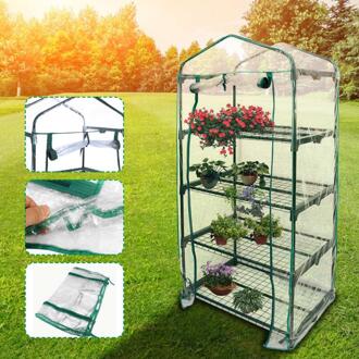 155X69X49Cm Vier Verdiepingen Groen Huishouden Plant Kas Mini Tuin Warme Kamer Pvc Tuin Warme Kamer