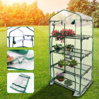 155X69X49Cm Vier Verdiepingen Groen Huishouden Plant Kas Tuin Warme Kamer Pvc Tuin Warming Kap