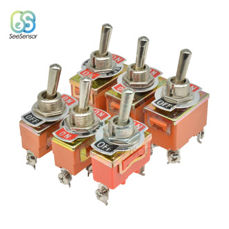 15A 250V Miniature Toggle Switch 2/3/4/6 Pin ON-OFF ON-OFF-ON SPDT DPDT E-TEN1021/1122/1121/1221/1321/1322