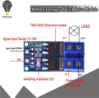 15A 400W MOS FET Trigger Switch Drive Module PWM Regulator Control Panel