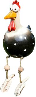 15Cm Creatieve Decor Kip Tuin Plug Kip Haan Hens Vogel Rand Zits Indoor Outdoor Fun Art Tuin Decoratie Accessoires
