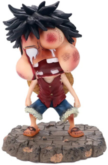 15cm One Piece Luffy Funny Fat Face Swelling Ver. PVC Action Figures OP Luffy Zoro Sanji Collectibles Model Toys