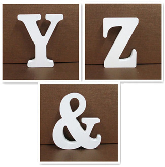 15cm White Wooden Letter English Alphabet DIY Personalised Name Design Art Craft Free Standing Heart Wedding Home Decor
