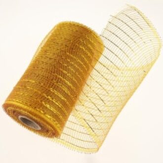 15Cm X 10yd Decor Mesh Rolls Accessoire Beschikbaar Decoratie Manden donker goud