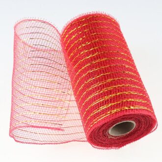 15Cm X 10yd Decor Mesh Rolls Accessoire Beschikbaar Decoratie Manden rood