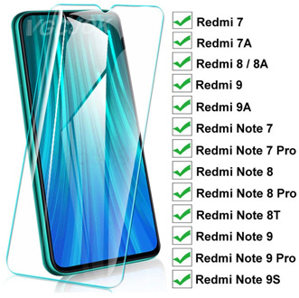15D Protection Glass For Xiaomi Redmi 8 8A 7 7A 9 9A 9C Tempered Screen Protector On Redmi Note 8T 9S 7 8 9 Pro Glass Film Case