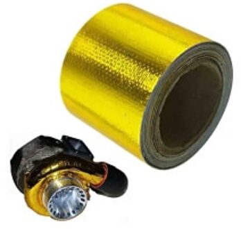 15FT Gold Intake Warmte Reflecterende Tape Wrap Hoge Temperatuur Auto Vervangende Onderdelen Automotive Goederen Auto Accessoires