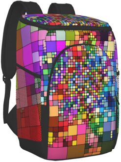 15L Koelkast Zak Zachte Grote Geïsoleerde Koeler Rugzak Thermische Isothermische Koelkast Reizen Strand Bier Tas Abstracte Mozaïek