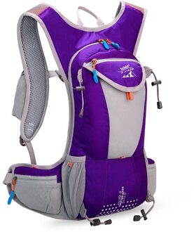 15L Outdoor fietsen Running Water Hydratatie rugzak fiets bag Rugzakken Wandelen Lichtgewicht Sport Bag 2L WATERZAK paarse kleur