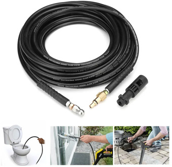 15M 40MPa 5800PSI High Pressure Washer Drain Cleaning Hose Set Pipe Cleaner for Downspouts Toilets Cleaning Pipes Drains