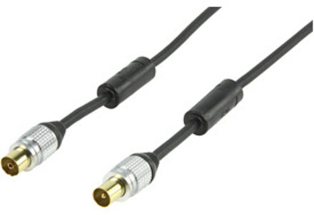 15m Coax M/FM coax-kabel Coax FM Zwart