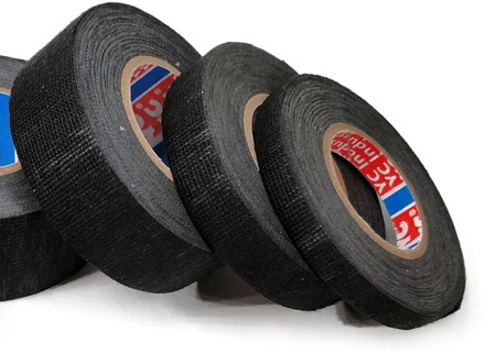 15M TESA Black TAPE Wiring Bundle Flame Retardant Tape Adhesive Fabric Wiring Loom Harness Home Improvement Home Supply Gadgets