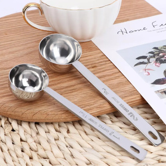 15ML/30ML Metal Measuring Spoon Multifunction Coffee Scoop Stainless Steel Coffee Long Handle Tablespoon