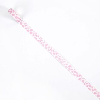 15Mm Animal Textuur Luipaard Print Zebra Streep Koe Patroon Washi Tape Diy Planner Scrapbooking Sticker Masking Tape roze koe patroon