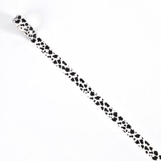 15Mm Animal Textuur Luipaard Print Zebra Streep Koe Patroon Washi Tape Diy Planner Scrapbooking Sticker Masking Tape zwart wit koe