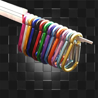 15pc Aluminum Carabiner D-Ring Outdoor Spring Snap Clip Hooks Key Chain Clip Snap Hook Karabiner Camping Keyring