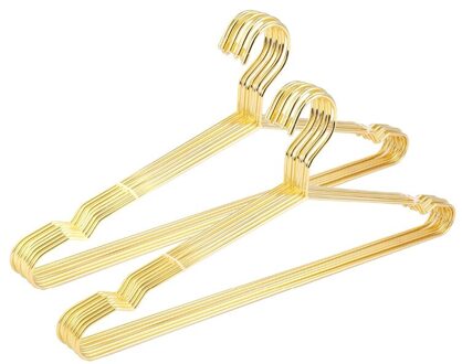 15Pcs Koper Goud Metalen Kleding Shirts Hanger Met Groef, Heavy Duty Sterke Jassen Hanger, Pak Hanger Goud