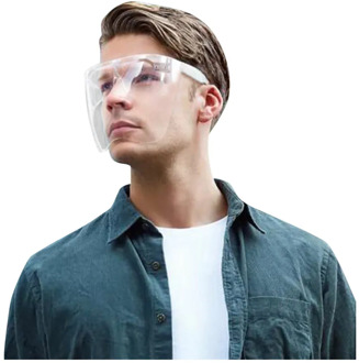 15pcs Lightweight Transparent Goggle Face Shield Fit Eyeglass Designed Reusable Protective Mask Cover Anti-Fog Mask masque FL50