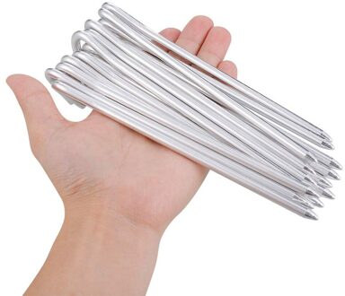 15Pcs Outdoor Picknick Camping Vissen Luifel Tent Aluminium Haringen Stakes Nagels Grond Pin Voor Camping Tuin Vaste Grond