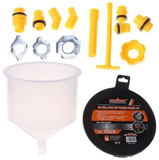 15Pcs Plastic Vultrechter Uitloop Giet Olie Tool Morsbestendig Koelvloeistof Vullen Kit