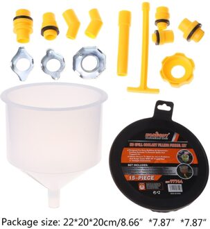 15Pcs Plastic Vultrechter Uitloop Giet Olie Tool Morsbestendig Koelvloeistof Vullen Kit
