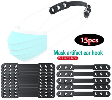 15PCS Third Gear Adjustable Anti-Slip Ear Grips Extension Hook Mouth Mask Filter Face Mask Fixed Extended Comfortable DIY
