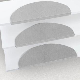 15Pcs Trap Loopvlak Matten Zelfklevende Trap Mat Trap Mat Anti-Slip Stap Tapijten Veiligheid Mute Vloer matten Indoor Warm Pad Hwc grijs