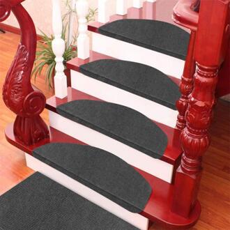 15Pcs Trap Loopvlak Matten Zelfklevende Trap Mat Trap Mat Anti-Slip Stap Tapijten Veiligheid Mute Vloer matten Indoor Warm Pad Hwc zwart