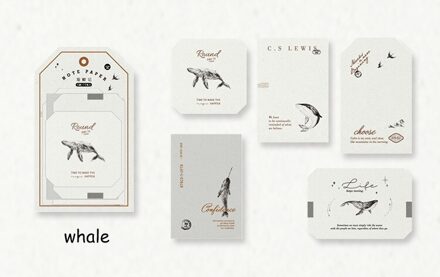 15Sheets/Pack Kawaii Leuke Walvis Maan Memo Pad Agenda Lijst Notepad Dagboek Briefpapier School Kantoorbenodigdheden Bullet Journal sl2930 whale