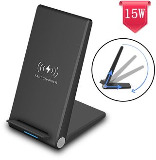 15W 10W Opvouwbare Snelle Qi Wireless Charger Stand Voor Iphone 12 11 Xs Max Xr X 8 Plus voor Samsung S21 S20 Note 20 10 Xiaomi Mi 11 Foldable stijl A