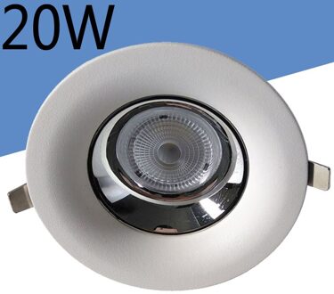 15W 20W 4Inch 140Mm Volledige Witte Hoge Shining Anti-Glare Verzonken Led Down Light 115mm Cut Gat wit 6500k / 20W