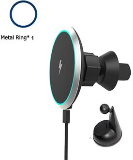 15W Draadloze Auto Magneti Charger Voor Iphone 12 Pro Max Qi Snel Opladen Air Vent Car Mount Magneet Adsorbeerbare telefoon Auto Houder zwart