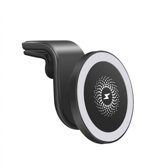 15W Magnetische Wireless Car Charger Stand Voor Iphone 12 Mini 12 Pro Max Draadloze Snelle Opladen Air Vent Mount auto Telefoon Houder zwart