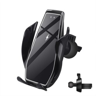 15W Qi Wireless Car Charger Automatische Spannen Snel Opladen Air Vent Mount Houder Voor Iphone 12 11 Xs Xr X 8 Samsung S20 S10 S9 15W Air Vent zwart