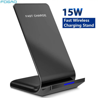 15W Qi Wireless Charger Stand For iPhone 11 Pro X XS Max XR 8 Samsung S20 S10 Note 10 9 Fast Charging Dock Station Phone Holder