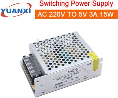 15W Schakelende Voeding Ac 110V/220V Naar 5V 3A 15W