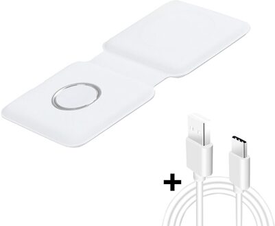 15W Snelle Qi Lader Draadloze Voor Iphone 8 Plus X Xr Xs 11Pro Max Snelle Draadloze Oplader Opladen Pad voor Samsung S12 Plus wit