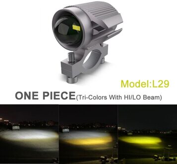 15W Tri-Model Kleur Motorfiets Led Koplamp Extra Styling Licht Accessoire Projector Lens Auto Rijden Spot Fog Drl suv 1stk L29