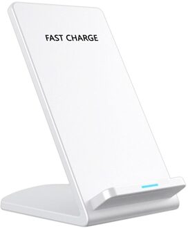 15W Wireless Charging Stand Houder Qi Inductie Oplader Voor Samsung S20 S10 Note 9 8 Voor Iphone 12 11 pro X Xs Max Xr wit