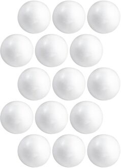 15x Hobby/DIY piepschuim bal/bol 10 cm - Kerstballen maken - Knutselen basis materialen/hobby materiaal